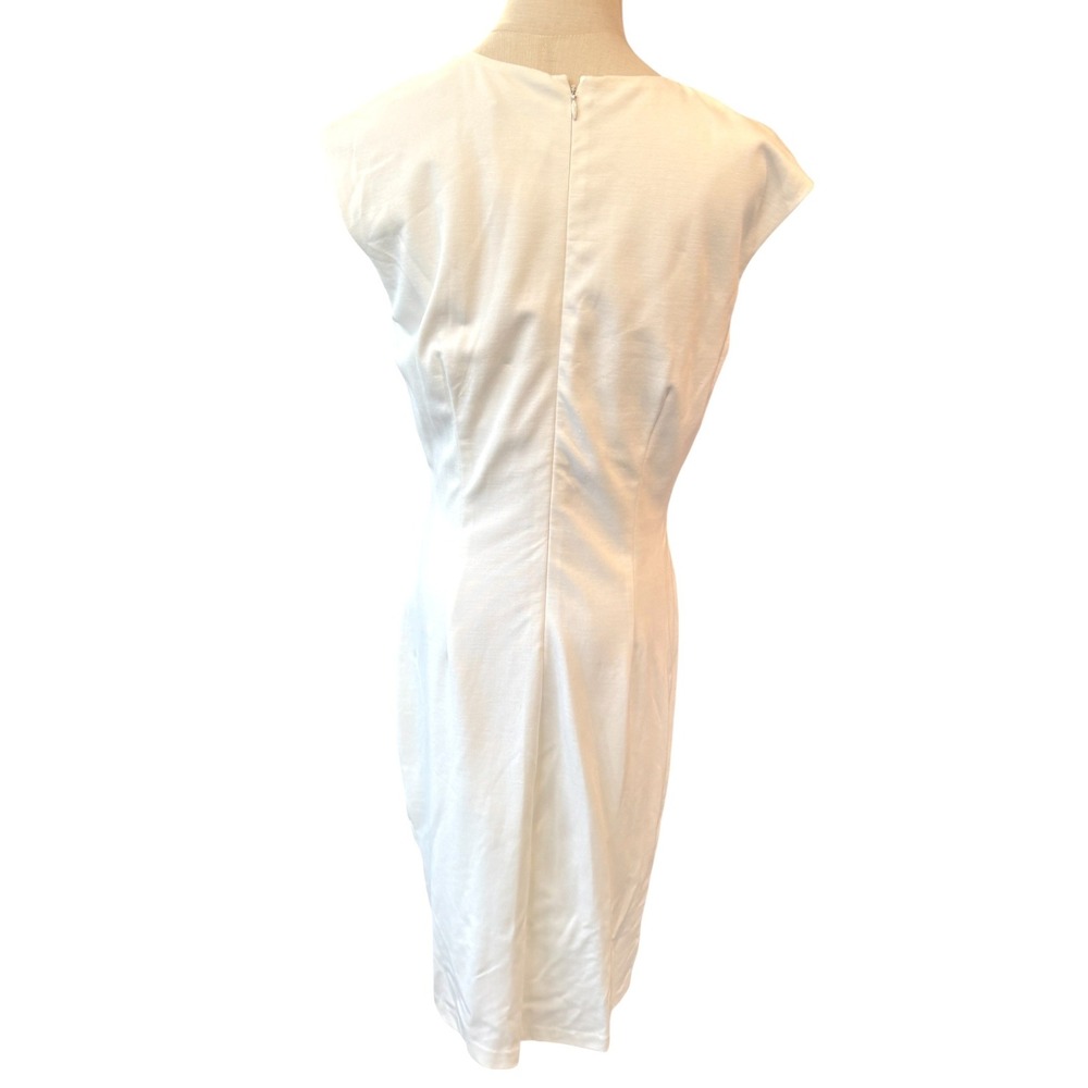 J. McLaughlin Olivia Dress Ivory White Ruffle Sheath S NWT Graduation Bride - Picture 3 of 8